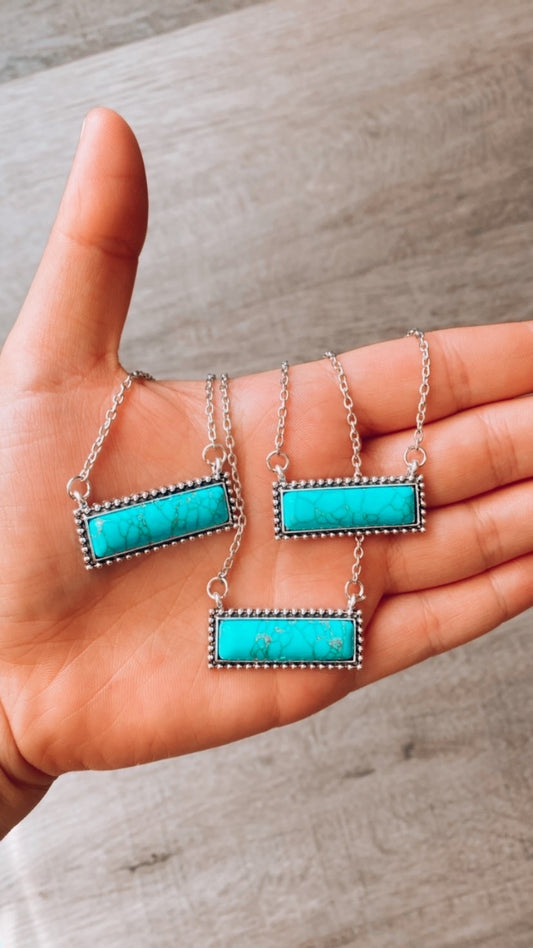 Turquoise Bar Necklace